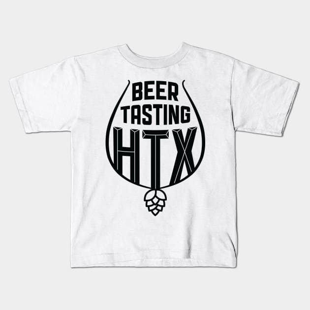 Beer Tasting HTX logo  (Black) Kids T-Shirt by BeerTastingHouston